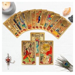 Gold Foil Tarot Card Deck
